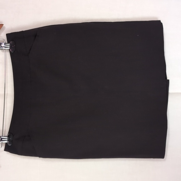 Worthington Petite Black Pencil Skirt Zip Back with Pockets Size 6P - Picture 1 of 6